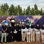 یاسمن یزدانی در حال قهرمانی در مسابقات تنیس بانوان تهران